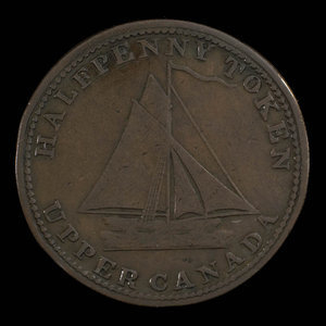 Canada, unknown, 1/2 penny : 1820