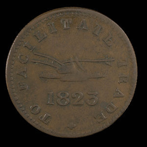 Canada, unknown, 1/2 penny : 1823