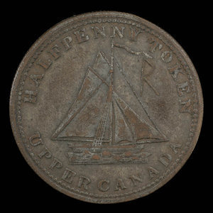 Canada, unknown, 1/2 penny : 1823