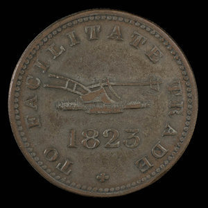 Canada, unknown, 1/2 penny : 1823