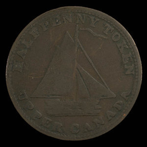 Canada, unknown, 1/2 penny : 1815