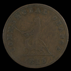 Canada, unknown, 1/2 penny : 1815