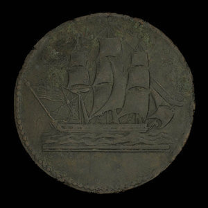 Canada, unknown, 1/2 penny : 1835