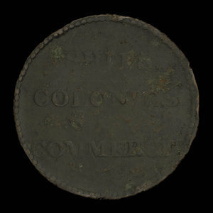 Canada, unknown, 1/2 penny : 1835