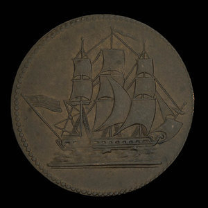 Canada, unknown, 1/2 penny : 1835