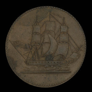 Canada, unknown, 1/2 penny : 1835