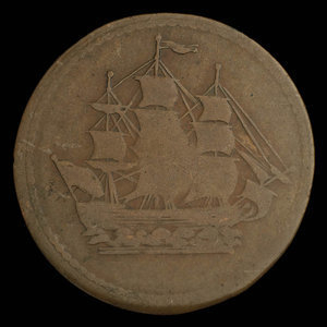 Canada, unknown, 1/2 penny : 1838