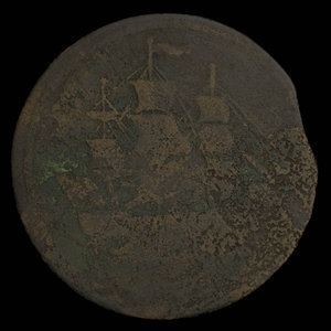 Canada, unknown, 1/2 penny : 1838