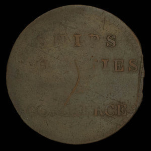 Canada, unknown, 1/2 penny : 1838