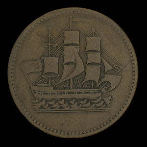 Canada, unknown, 1/2 penny : 1835