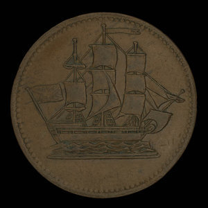 Canada, unknown, 1/2 penny : 1835