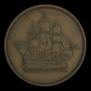 Canada, unknown, 1/2 penny : 1835