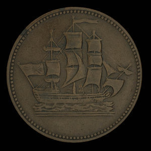 Canada, unknown, 1/2 penny : 1835