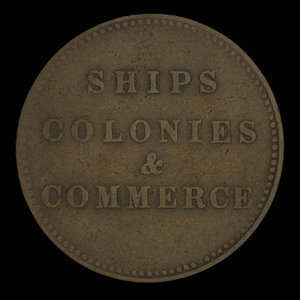 Canada, unknown, 1/2 penny : 1835