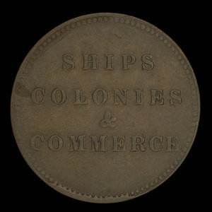 Canada, unknown, 1/2 penny : 1835