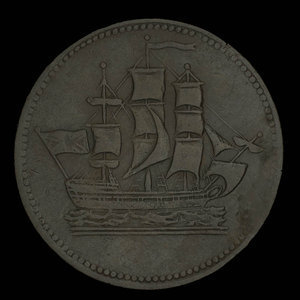 Canada, unknown, 1/2 penny : 1835