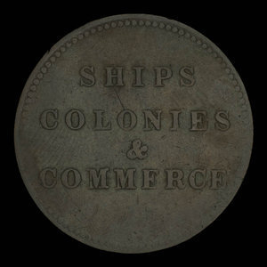 Canada, unknown, 1/2 penny : 1835