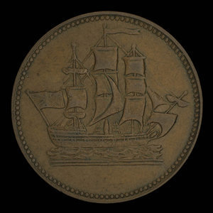 Canada, unknown, 1/2 penny : 1835