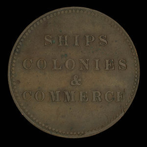 Canada, unknown, 1/2 penny : 1835