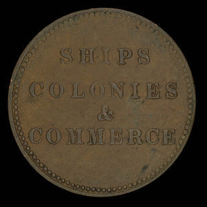 Canada, unknown, 1/2 penny : 1835