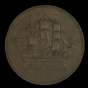 Canada, unknown, 1/2 penny : 1835