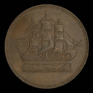 Canada, unknown, 1/2 penny : 1835