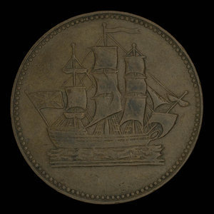 Canada, unknown, 1/2 penny : 1835