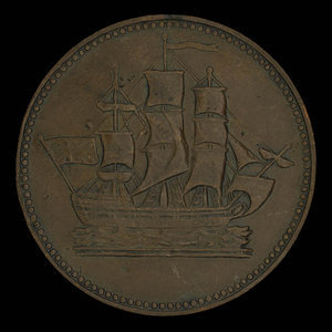 Canada, unknown, 1/2 penny : 1835