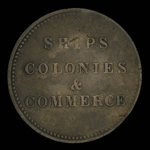 Canada, unknown, 1/2 penny : 1835