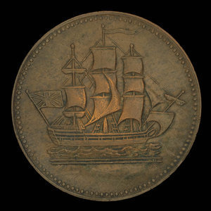 Canada, unknown, 1/2 penny : 1835