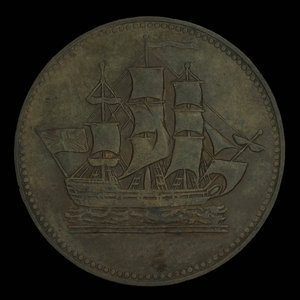 Canada, unknown, 1/2 penny : 1835