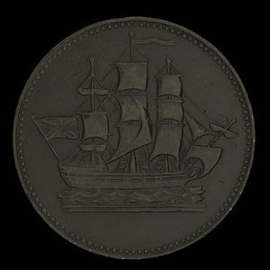 Canada, unknown, 1/2 penny : 1835