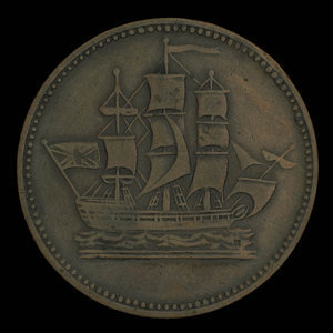 Canada, unknown, 1/2 penny : 1835