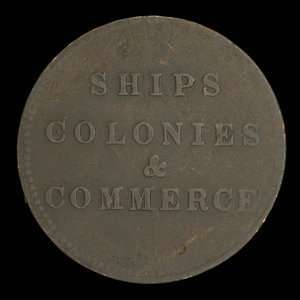 Canada, unknown, 1/2 penny : 1835