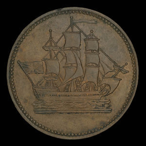 Canada, unknown, 1/2 penny : 1835