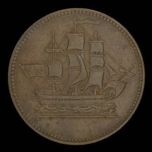 Canada, unknown, 1/2 penny : 1835