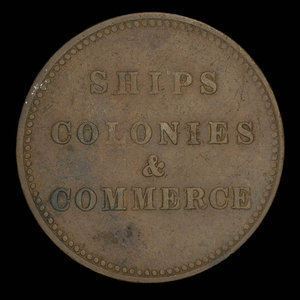 Canada, unknown, 1/2 penny : 1835