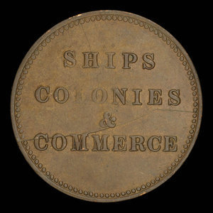 Canada, unknown, 1/2 penny : 1835