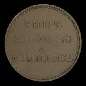 Canada, unknown, 1/2 penny : 1835