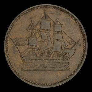 Canada, unknown, 1/2 penny : 1835