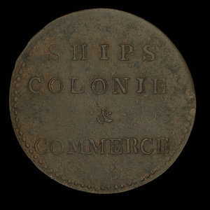 Canada, unknown, 1/2 penny : 1835