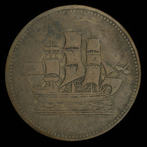 Canada, unknown, 1/2 penny : 1835