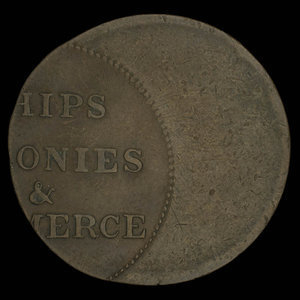 Canada, unknown, 1/2 penny : 1835