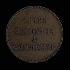 Canada, unknown, 1/2 penny : 1835