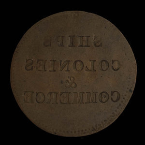 Canada, unknown, 1/2 penny : 1835