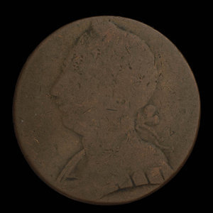 Canada, unknown, 1/2 penny : 1838