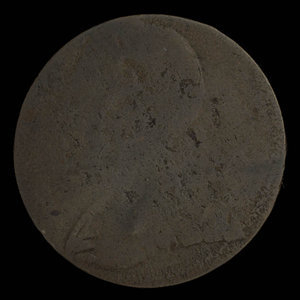 Canada, unknown, 1/2 penny : 1838