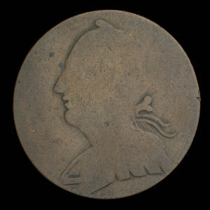 Canada, unknown, 1/2 penny : 1838