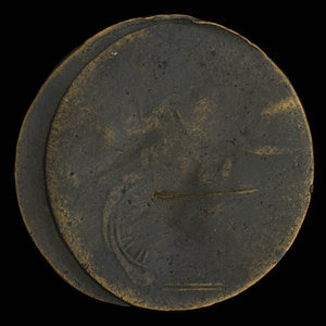 Canada, unknown, 1/2 penny : 1838