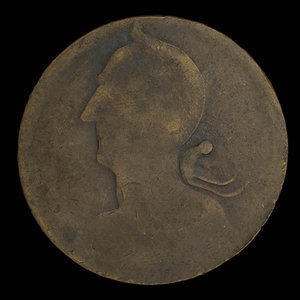 Canada, unknown, 1/2 penny : 1838